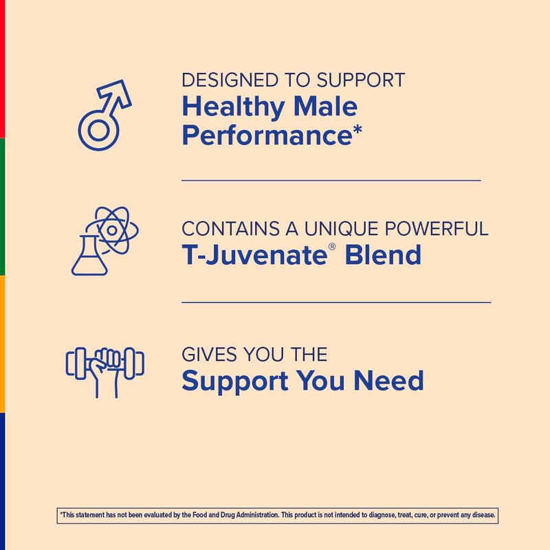 Stop Aging Now - T-Juvenate Complex Supplement for Men - with Tribulus Terrestris, Fenugreek Extract, & Maca Root - 30 Capsules