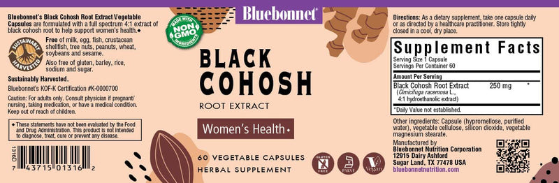 [Australia] - BlueBonnet Black Cohosh Root Extract Supplement, 60 Count, White 