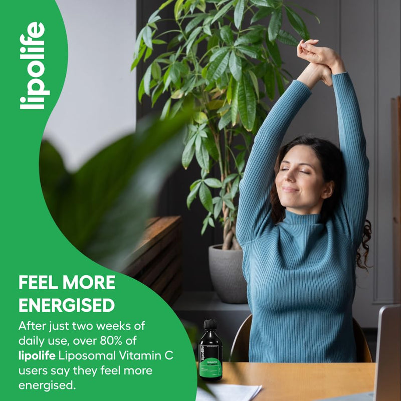Liposomal Vitamin C, D3, K2 Plus Zinc. Liquid Immune Support with high Absorption. Orange Flavour, Vegan. Made in the UK. lipolife liposomal Supplements, #1 scientifically Proven.