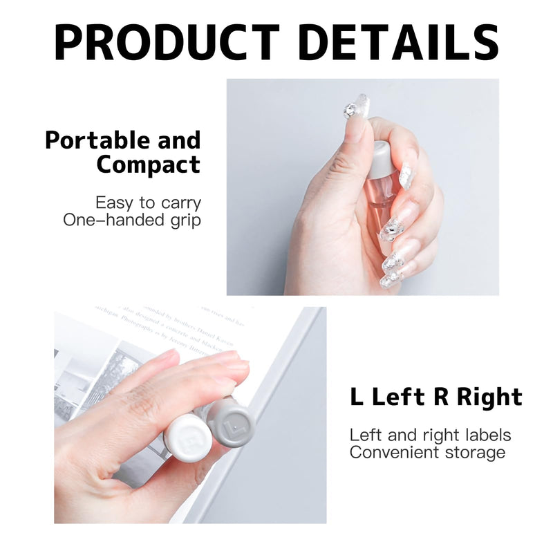 [Australia] - Yewseas 4 PCS Contact Lens Case Travel Set for Hard Lenses, Portable Lens Case with Cleaning Container for Home and Travel, Compact Storage in Pink, White, Blue and Green 