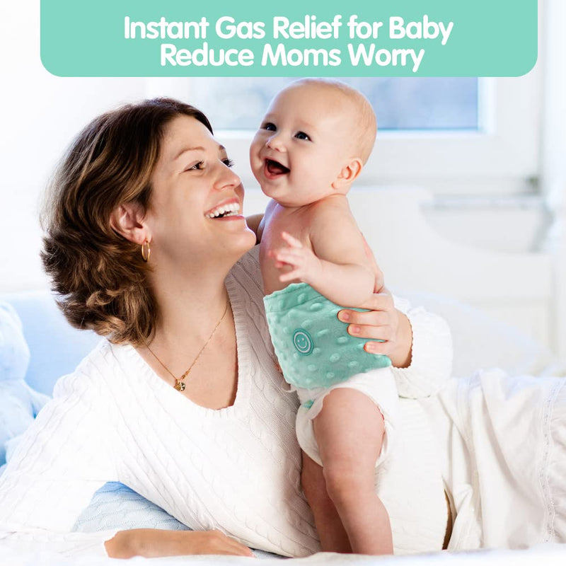 [Australia] - Comfheat Colic and Gas Relief for Newborns and Toddlers, Flaxseed Heated Tummy Wrap, Baby Swaddling Belt, Natural Aid for Upset Stomach in Babies and Toddlers, 0-3 Years (Green) Green 