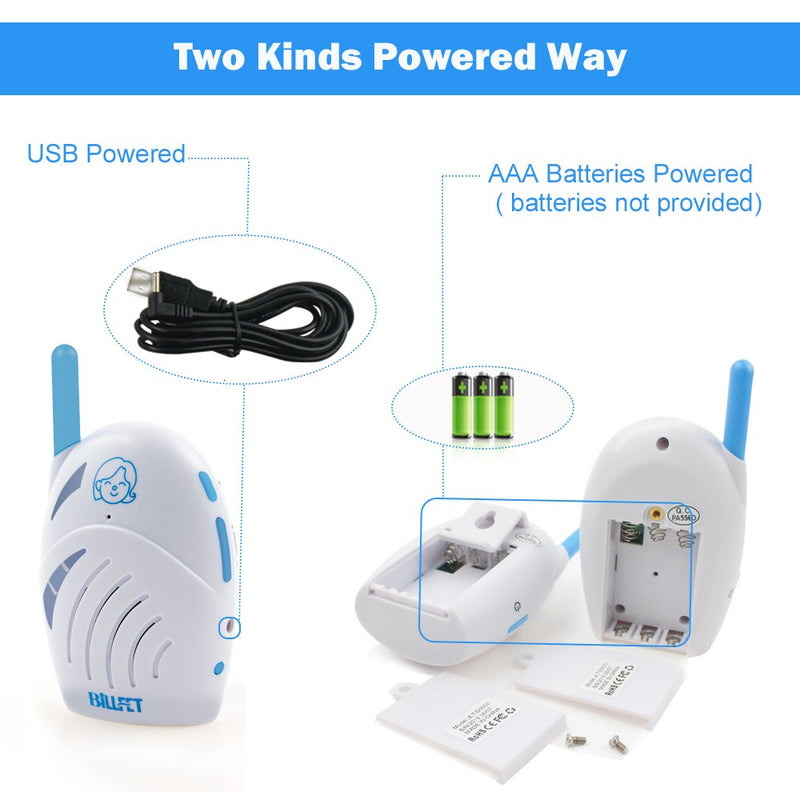 [Australia] - Audio Baby Monitor Intercom walkie-Talkie Two-Way Portable USB Charging USB Charger 