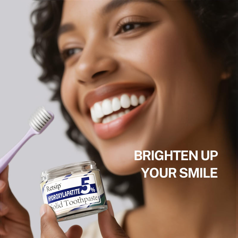 Toothpaste Tablets - 5% Nano Hydroxyapatite, Fluoride Free, Travel Friendly, Eco &Plastic Free, Remineralize & Whitening - 186pcs