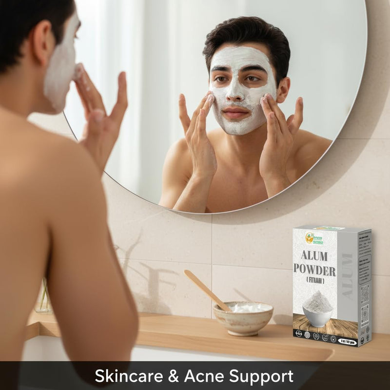 [Australia] - Potassium Alum Powder (Fitkari), Pure Granulated Alum for Skin Care, Canker Sores, Deodorant, Alumbre en Polvo, Natural Cleansing & Flowers, 5.3 oz 