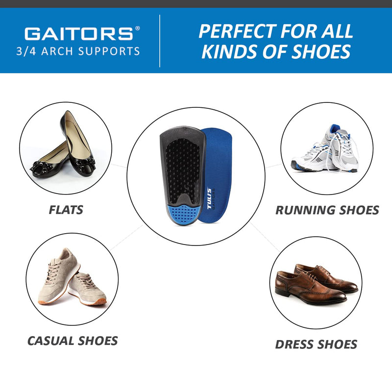 [Australia] - Tuli's Gaitors 3/4 Length Premium Arch Support Orthotic Insoles for Plantar Fasciitis and Fallen Arches, Small 