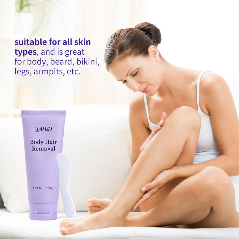 [Australia] - 2-Pack Body Hair Removal Cream for Sensitive Skin - Painless & Gentle Depilatory Cream with Spatula Applicator, Unisex Body & Skincare 6.76 fl oz 2 