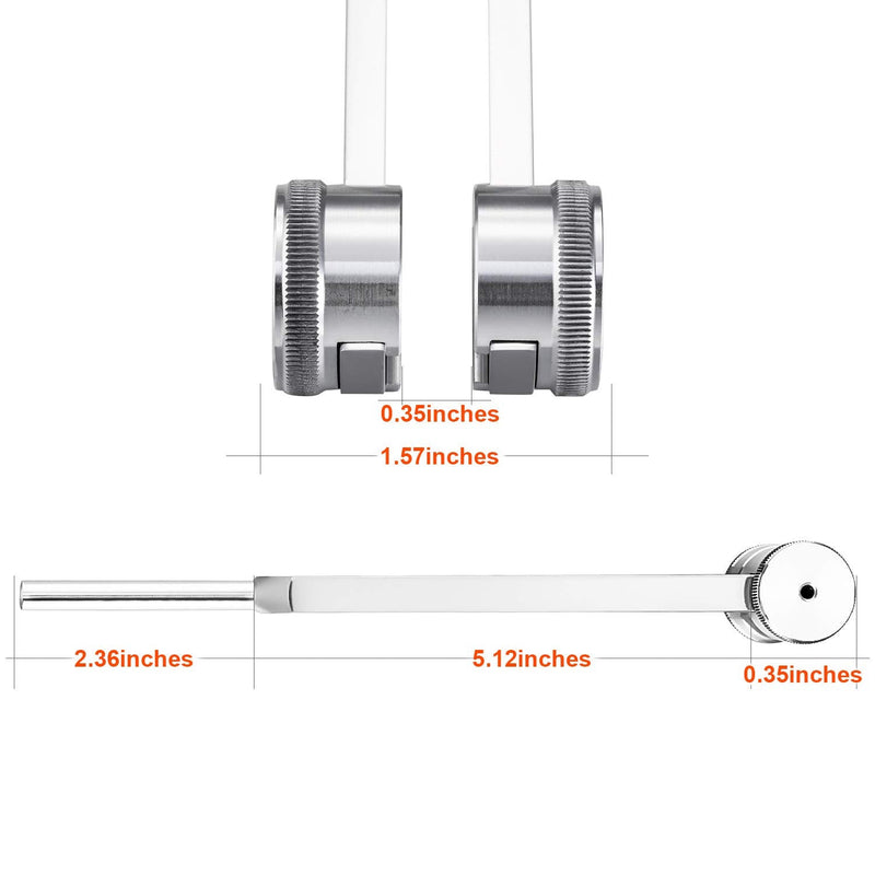 [Australia] - 128Hz Tuning Fork Aluminum Alloy Tuning Fork Offer Accurate Frequency Response with a silicone hammer, a repair tool and a cleaning cloth, Packed in a soft velvet bag 