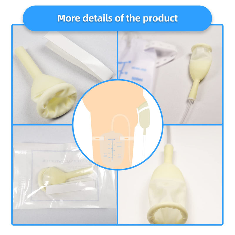 [Australia] - 30 PCS Latex Condom Catheter External Self-Sealing Set, Easy Donning, Day and Night Use Quick and Easy Drainage, No Reflux, No Leakage (30pcs/25mm/0.98inch) 30pcs/25mm/0.98 Inch 