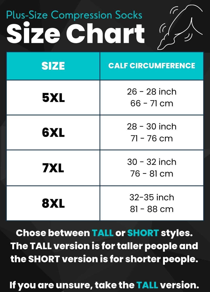 [Australia] - Beltwell® - The Lymphedema Plus-Size Anti-Slip Compression Socks For Big Swollen Legs That Are Easy To Put On [23-32mmHg] (2 pairs) 8XL - TALL Beige 