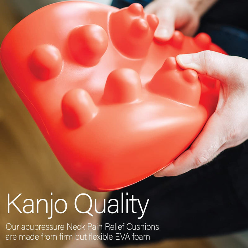[Australia] - Kanjo Acupressure Neck Pain Relief Cushion | Cervical Traction Device & Acupressure Cushion for Muscle Tension & Relaxation | Helps Relieve Neck & Shoulder Pain | FSA & HSA Eligible | Blue Original Neck Cushion - Blue 