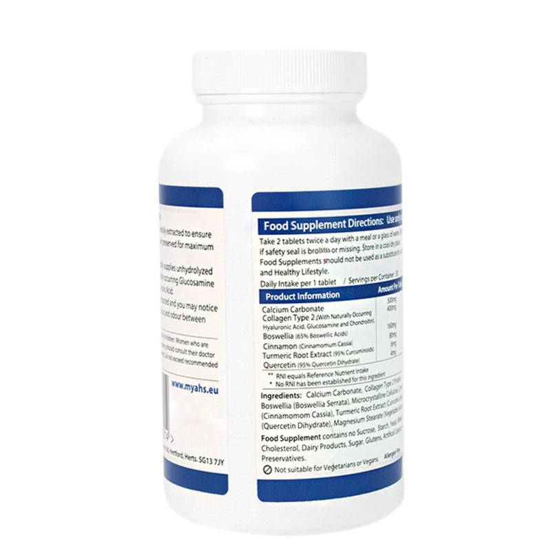 AHS Collagen Type 2 120 Tablets - 4500MG Per Day - Formulated with Calcium and Turmeric 120 count (Pack of 1)