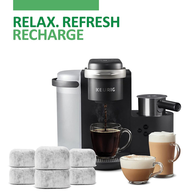[Australia] - Pack of 6 Replacement Charcoal Water Filters By Housewares Solutions for Keurig Brewers - Keurig Compatible Water Filter Cartridges Universal Fit (NOT CUISINART) for Keurig 2.0 & 1.0 Coffee Makers 