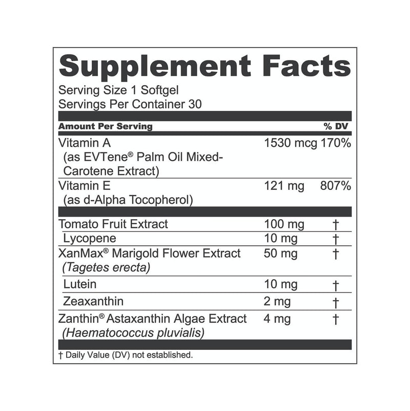 1MD Nutrition VisionMD Eye Vitamin CARMIS - Eye Supplement for Adults - with OptiLut Lutein & Zeaxanthin - Supports Vision Health Care, Everyday Eye Strain, & Occasional Dry Eye - 30 Softgels 30 Count (Pack of 1)