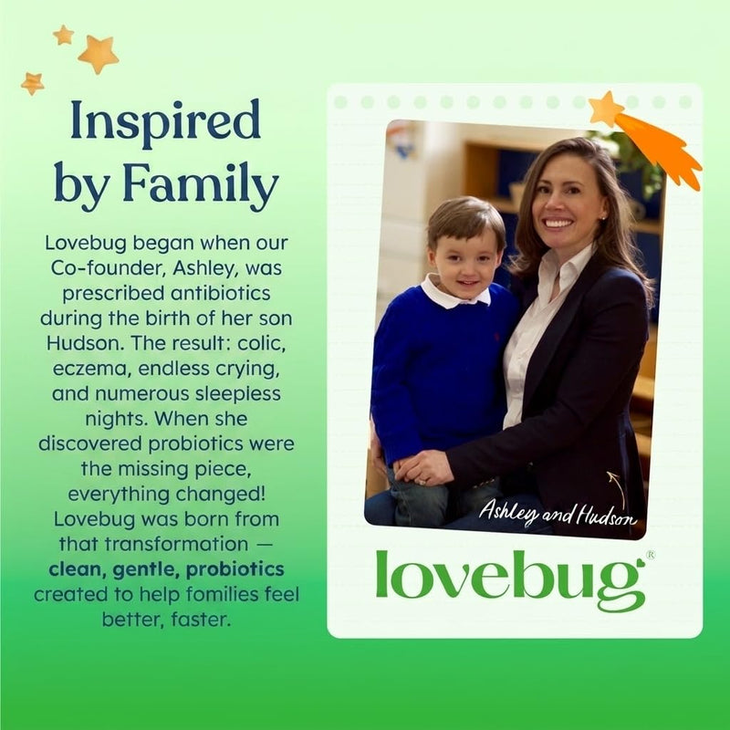 LOVEBUG Probiotics Immune Support Daily Probiotic for Men & Women, 40 Billion CFU & 6 Strains, Includes Vitamin C, Zinc & Echinacea, 30 Capsules, Vegan & Non-GMO