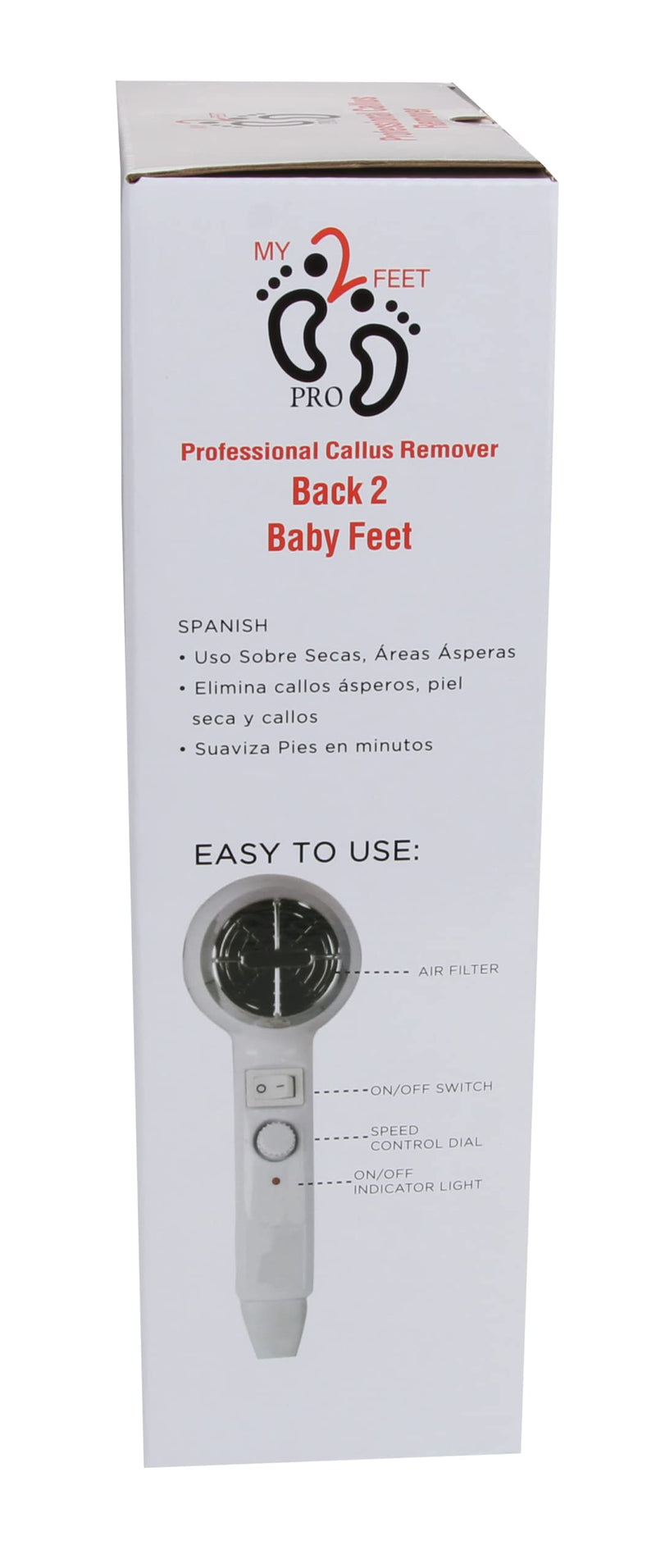 [Australia] - My2Feet Professional Electric Callus Remover+Replacement Disks, White 