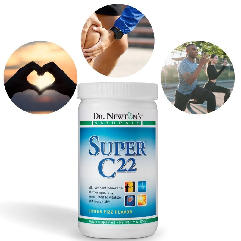SelfCare+ Dr. Newton’s Naturals Super C22 Effervescent Vitamin C Fizzy Powdered Drink Mix with 22 Natural Sources of Vitamin C – 1500mg -8.9 Ounce Can