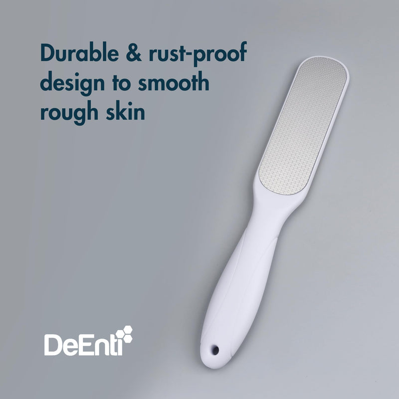 [Australia] - DeEnti Metal Foot File, Professional Grade Stainless Steel, Salon Quality Callus Remover, Lightweight Foot Scrubber, Home Manicure and Pedicure Tools 