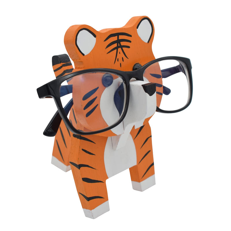 [Australia] - VIPbuy Tiger Wooden Glasses Holder, 3D Wooden Puzzle Glasses Stand Animal Glasses Holder Sunglasses Display Rack Gifts Home Office Desk Decor 