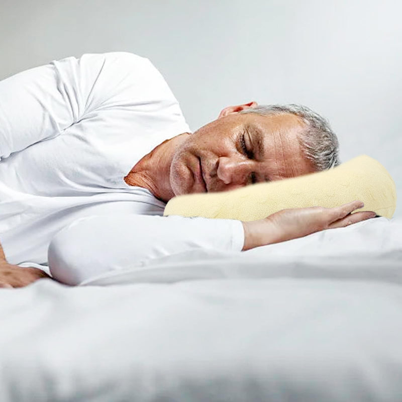 [Australia] - Ear Piercing Pillow for Side Sleepers, Side Sleeping Pillow, Ear Hole Pillow for Ear Pain CNH Piercing Pain Relief Ear Inflammation Pressure Sores Minky Dot (Beige Yellow) Beige Yellow Small 