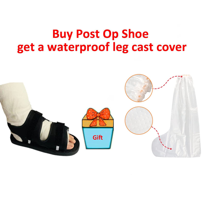 Post Op Shoe for Broken Foot or Toes, Adjustable Medical Walking Shoe for Post Surgery, Surgical Walking Boot Cast, Medical Boot with Foot Cast Cover, Soft Sole, Universal For Left And Right Feet (1 pack) XXX-Large