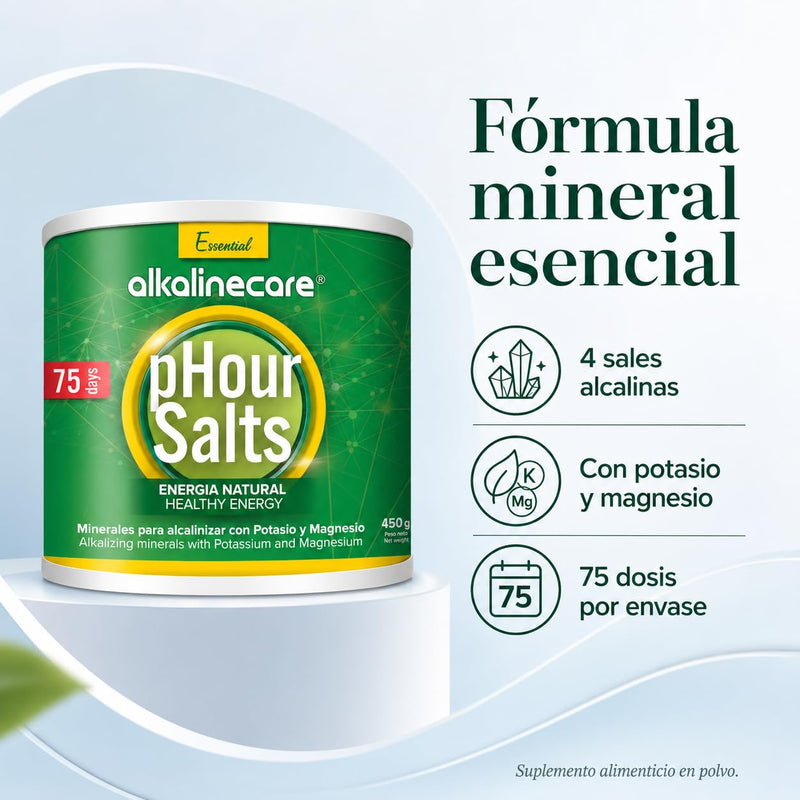 PHOUR Salts - Alkaline Mineral Salts with Magnesium and Potassium : 450g : ALKALINE CARE