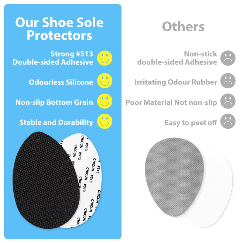 [Australia] - Non-Slip Shoes Pads Adhesive Shoe Sole Protectors, High Heels Anti-Slip Shoe Grips (Black - 3 Pairs) Black - 3 Pairs 