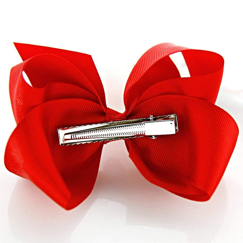 [Australia] - Oaoleer 30 Colors 6 Inch Hair Bows Clips Grosgrain Ribbon Bows Hair Alligator Clips Hair Barrettes Hair Accessories for Girls Toddler Infants Kids Teens Children 6 Inch (Pack of 30) 