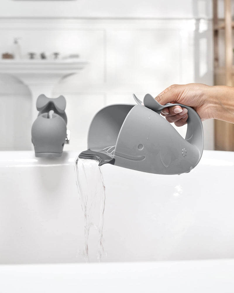 [Australia] - Skip Hop Baby Bath Rinse Cup, Moby Tear-free Waterfall Rinser, Grey 
