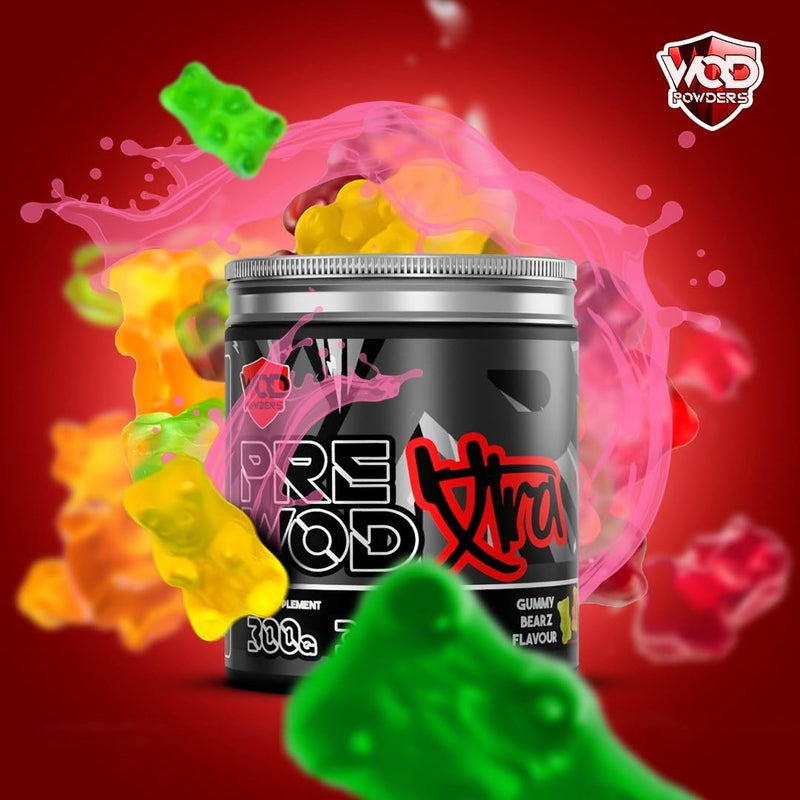 PRE WOD Xtra 300g | Pre Workout Supplement for Functional Fitness (Sour Gummy Bear)