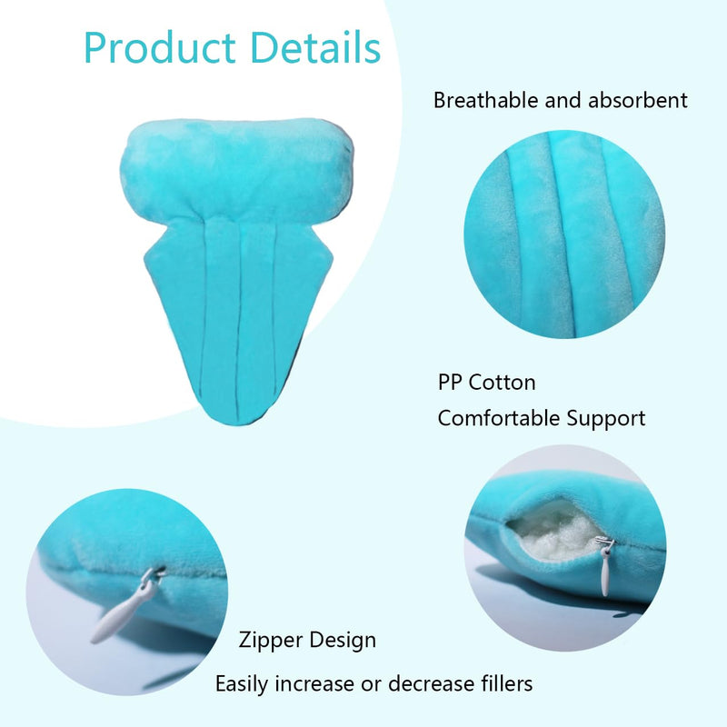 [Australia] - 2PCS Lymphedema Axilla Pillow Mastectomy Pillow for Post-op Lumpectomy Arm Compression Post Breast Surgery Recovery Armpit Pain Relief (Blue) Blue 