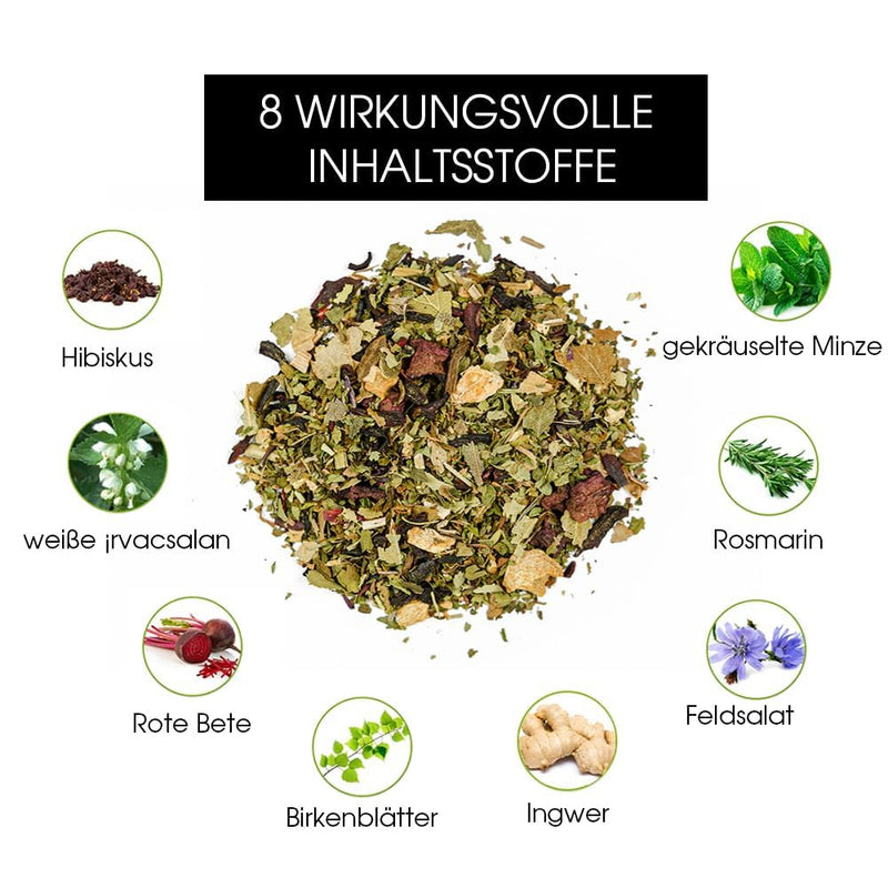 [Australia] - UKKO Detox Tea Contains 8 herbs such as mint, white pansy and ginger, beetroot etc. It promotes fat and energy metabolism and strengthens the immune system. 100% Vegan 