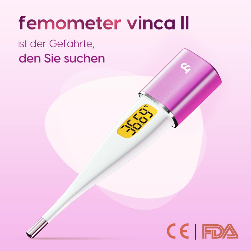 [Australia] - Basal Temperature Thermometer Fertility Thermometer for Fertility and Ovulation Tracking (Purple) Purple 