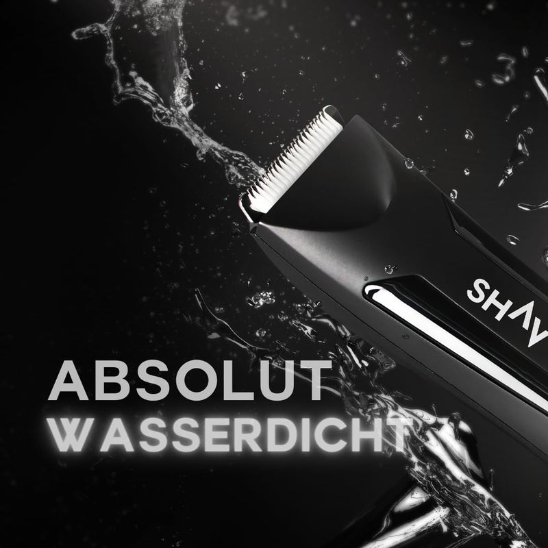[Australia] - SHAV™ CutFree™ intimate razor for men, waterproof electric trimmer, wet/dry hair trimmer with interchangeable ceramic blade module, body groomer for intimate and body hair, men's care razor 
