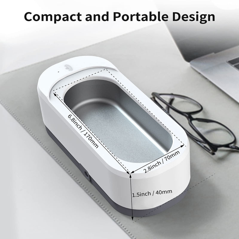[Australia] - Ultrasonic cleaning device glasses, ultrasonic cleaner 350 ml 46KHz, ultrasonic device ultrasonic cleaner for glasses, jewelry, watches, dental splint, dentures, contact lenses, glasses, jewelry aligner 