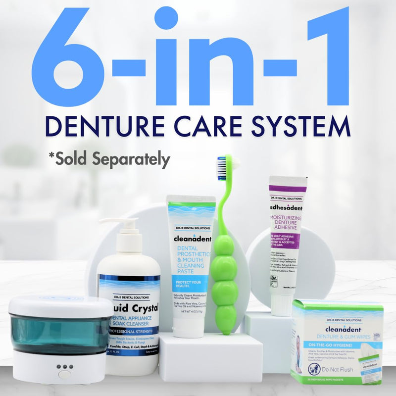 [Australia] - Dr. B Dental Solutions Cleanadent Denture and Gum Toothpaste, ADA Accepted All-Natural Denture Toothpaste for Adults - Removes Odors, Stains and Adhesives - 4 oz 4 Fl Oz (Pack of 1) 