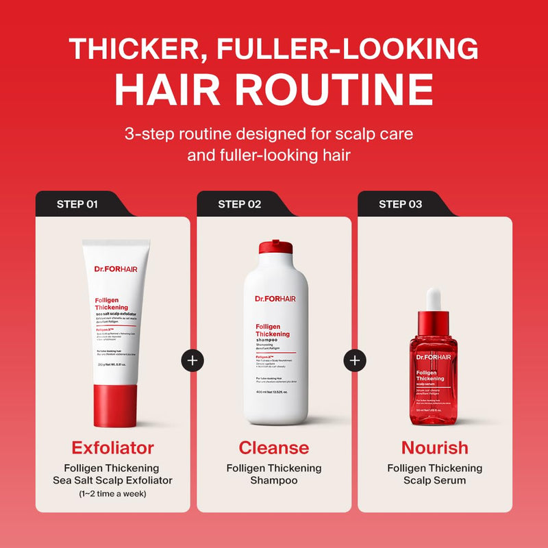 Dr.FORHAIR Folligen Thickening Shampoo 16.9 fl oz Herbal floral scent 16.9 Fl Oz (Pack of 1)
