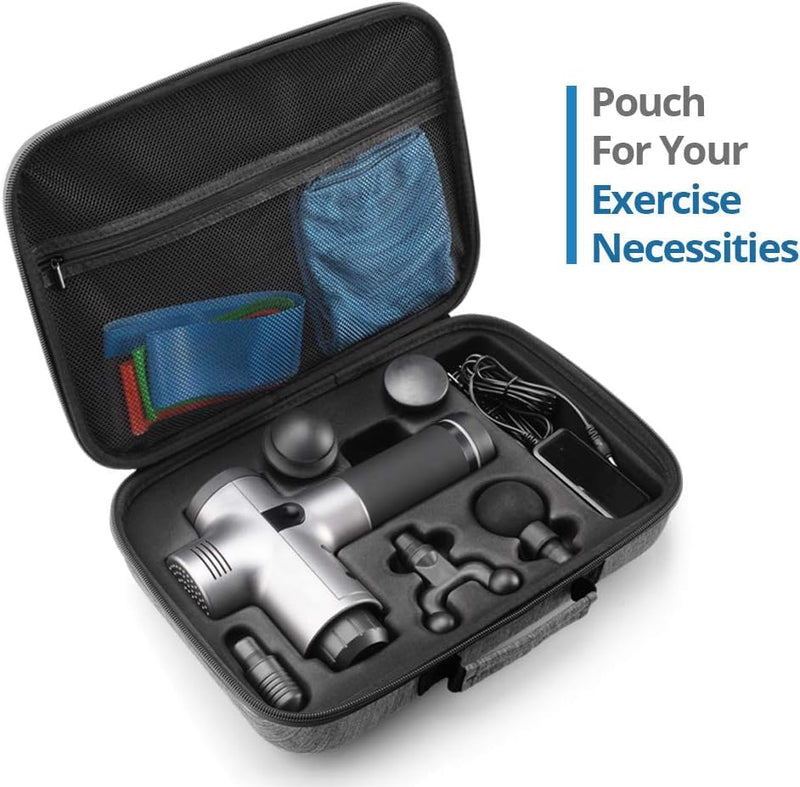 [Australia] - tombert Carrying Case for Hypervolt Massage Gun, 2025 5 Attachment Slots Portable Storage Box, Hard Shell Storage Box for Hypervolt Portable Massage Gun (Case Only) BLACK-N 