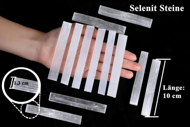 [Australia] - AWARDSEN 6 PCS 4" Selenite Stone in Bulk, Large Selenite Crystals, Gemstones, Healing Stones for Witchcraft Ceremony, Reiki and Chakra Balancing 