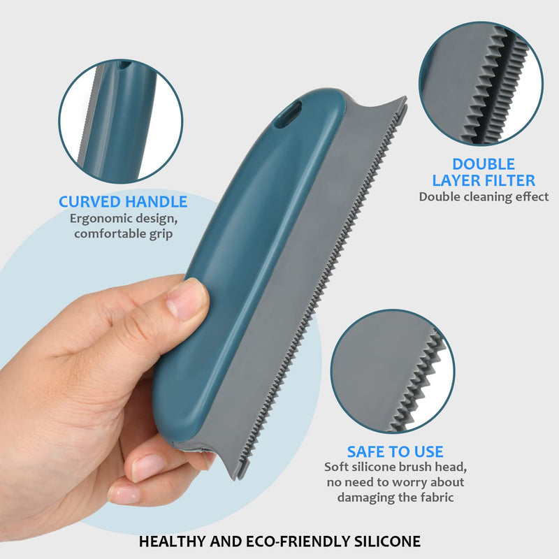 [Australia] - Pet Hair Remover, Deep Cleaning Dog Cat Hair Remover, Lint Cleaner Pro, Fur Removal Tool, Portable Carpet Scraper Rake, Fuzz Hairball Shaver Brush for Carpet, Car Mat, Couch, Pet Bed, Furniture, Rug 2-pack 
