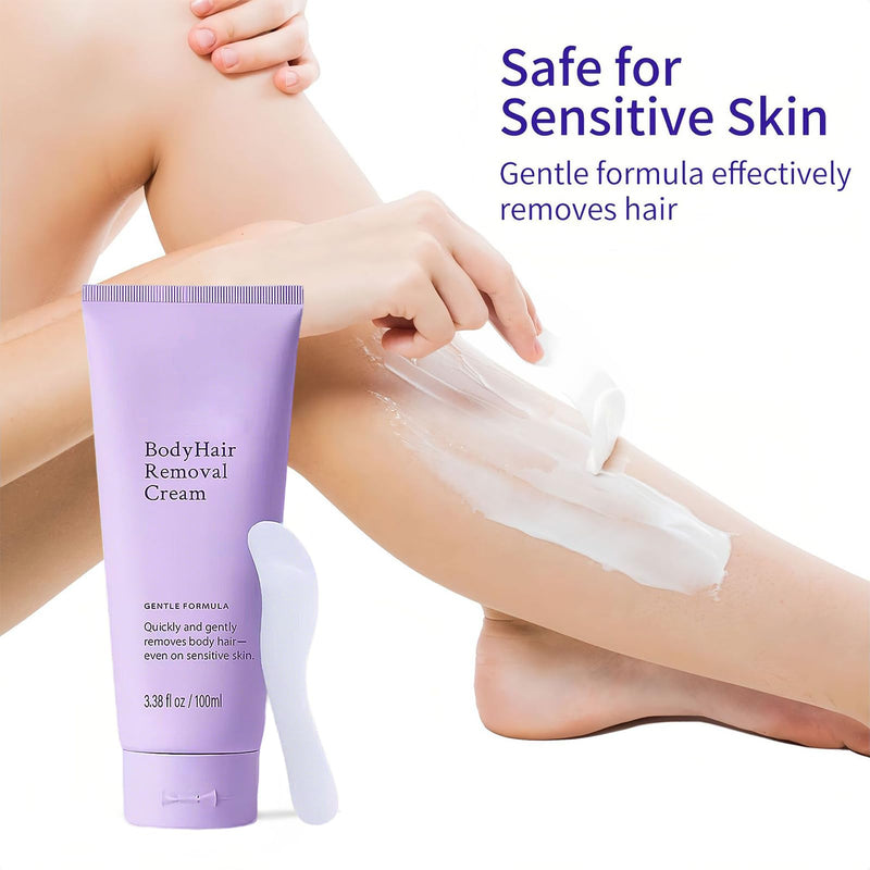 Luuma Body Hair Removal Cream, Hair Removal Cream Sensitive Skin, Gentle and Effective Depilatory Formula for Legs, Arms, and Bikini Area for Women and Men (1) 1