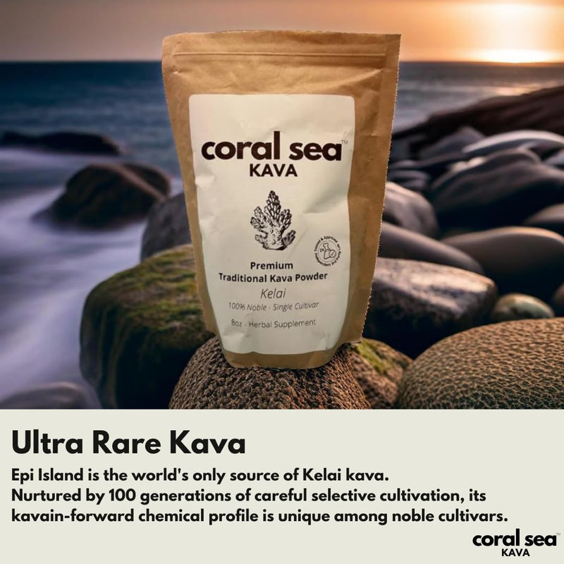[Australia] - Kava Powder ‚Äì Vanuatu Kelai ‚Äì Volcano Island‚Äôs Secret ‚Äì Ceremonial Beverage ‚Äì Rare Noble Kava Root Tea ‚Äì Alternative Social Drink ‚Äì Traditional Grind 8oz Volcano Island's Secret 8 Ounce (Pack of 1) 