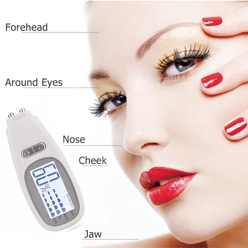 Elitzia Mini Portable Digital Skin Moisture Analyzer With LCD Screen Skin Care Device ET302
