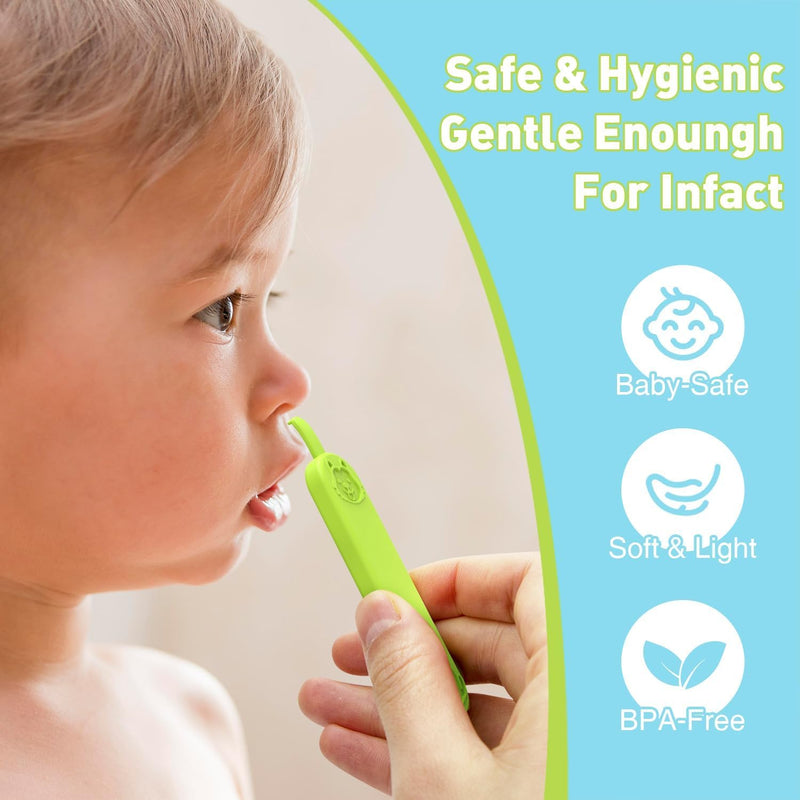 [Australia] - MORLIKE LIVING Baby Nose and Ear Cleaner Tool, Soft Flexible Rubber Nasal Booger Picker for Newborns and Infants, Dual Ear Wax and Snot Remover, Essential Baby Care Products Small 