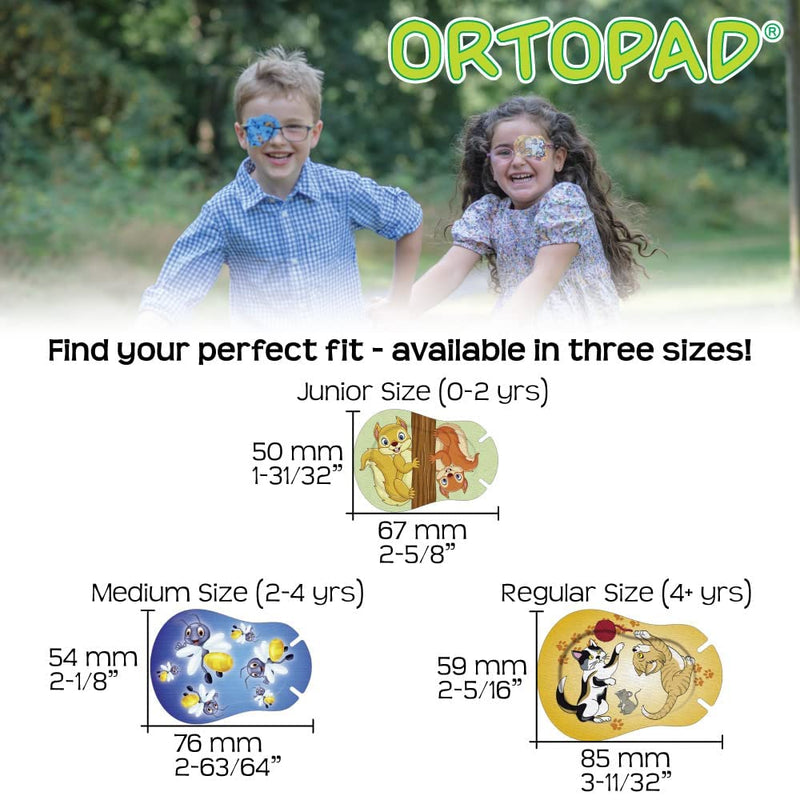 Ortopad® Bamboo Fun Pack Eye Patches, 50/Box (Regular Size, 4+ yrs) Hedgehog Pack