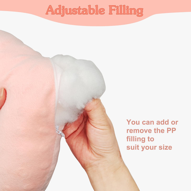 [Australia] - Large Ear Piercing Pillow for Side Sleepers, Donut Pillow with Ear Hole, Ear Guard Protector Pillows for CNH and Ear Pain Ear Inflammation Pressure Sores Minky Dot (Pink) Pink Large 