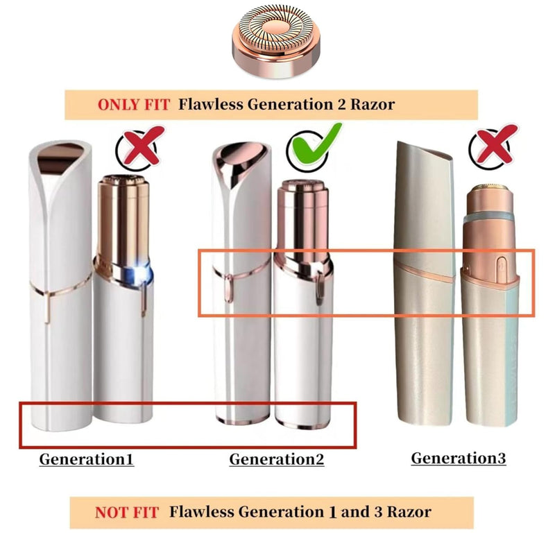 [Australia] - Generation 2 Replacement Heads for Flawless Facial Hair Remover Compatible with Flawless Replacement Heads,Fit for Flawless Replacement Heads Gen 2 for Flawless Facial Hair Removal for Women,6 Count. 6 Pack for Flawless 