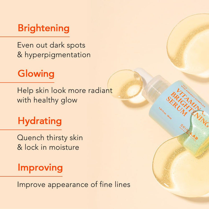 [SKIN&LAB] Brightening and Wrinkle Care Skincare Set: Includes Vitamin C Serum and Retinol Serum