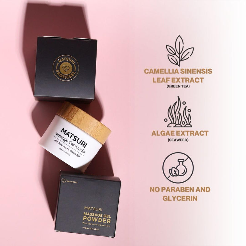 [Australia] - Nuru Massage Gel Therapy Powder 40g - Matsuri | Seaweed & Green Tea | Made in Japan | Paraben & Glycerine Free | Makes 1.05 gal Matsuri Vegan - 40g 