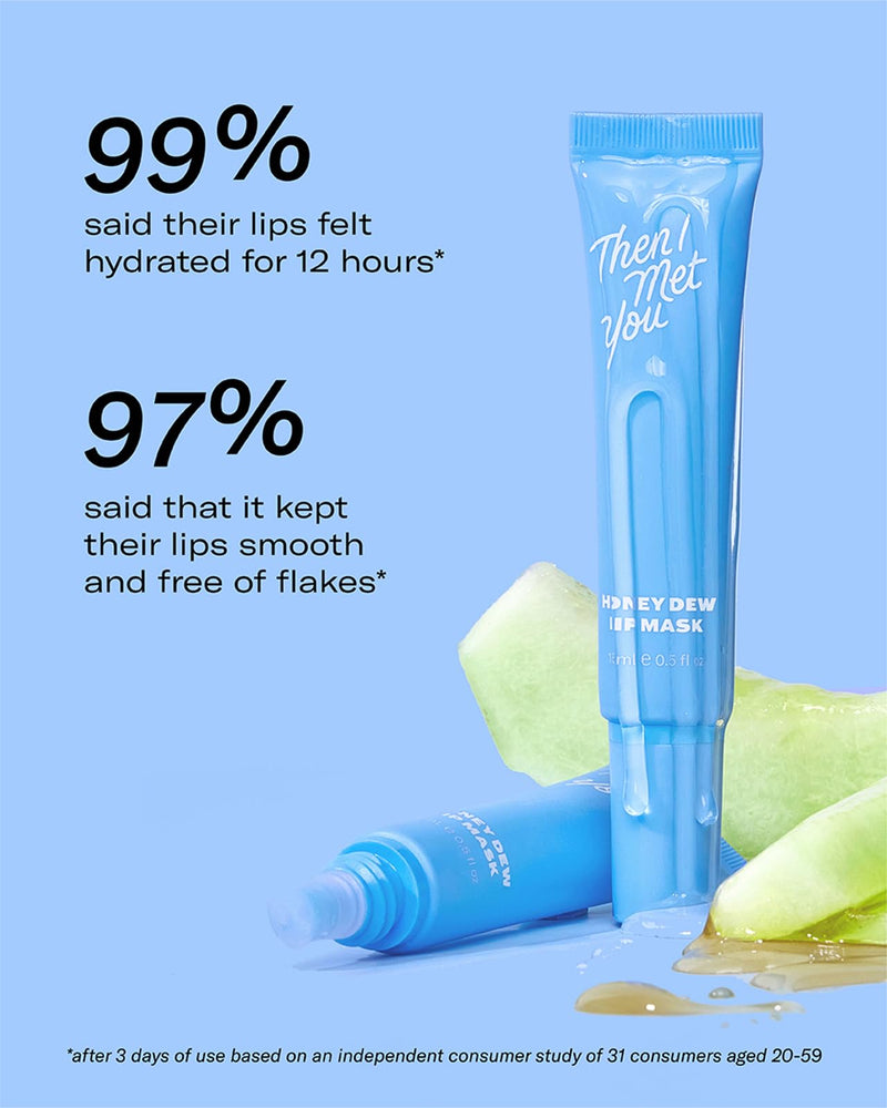 [Australia] - Then I Met You Honey Dew Lip Mask, Nourishing & Moisturizing Lip Mask & Exfoliating Balm with Honeydew, Squalane plus Honey Extract, 0.5 oz 