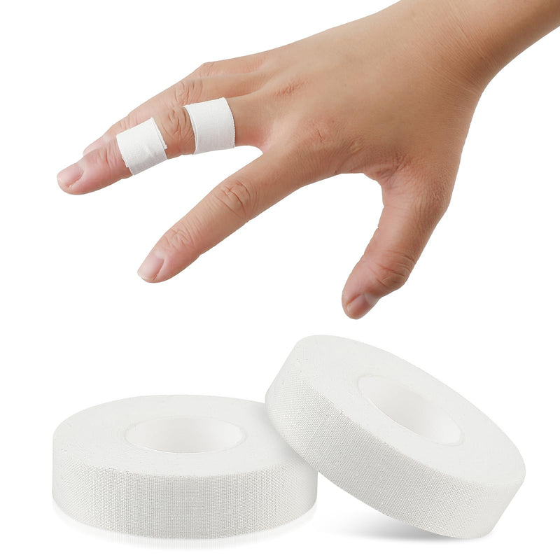 [Australia] - Finger Tape, White Extra Strong 0.6-Inch x 32-feet Athletic Tape for Fingers Feet Sweat Volleyball Finger Tape for Outdoor Sports Climbing Football (2) 2 Pcs 